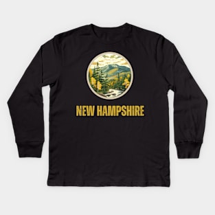 New Hampshire State USA Kids Long Sleeve T-Shirt